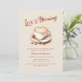 Invitation Fête des mariées café (Debout devant)