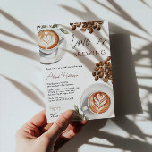 Invitation Fête des mariées café - L'amour brasse