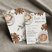 Invitation Fête des mariées café - L'amour brasse