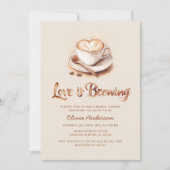 Invitation Fête des mariées café moderne (Devant)