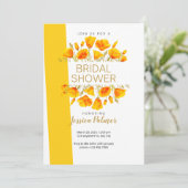 Invitation Fête des mariées California Poppies (Debout devant)