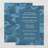 Invitation Fête des mariées Camo ou partie d'engagement (Devant / Derrière)