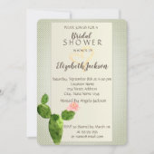 Invitation Fête des mariées cardiaque Pois moderne Cactus (Devant)