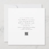 Invitation Fête des mariées Carré B/W moderne simple et éléga (Dos)