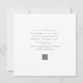 Invitation Fête des mariées Carré de marine moderne simple et (Dos)