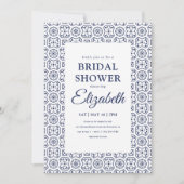 Invitation Fête des mariées Carreaux marocains modernes (Devant)