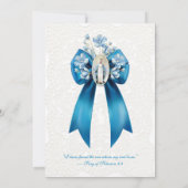 Invitation Fête des mariées catholique Béni Mère Marie (Dos)