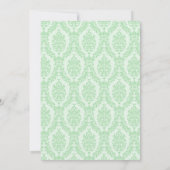 Invitation Fête des mariées Celadon Damask (Dos)