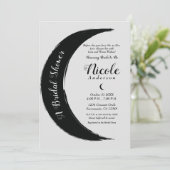 Invitation Fête des mariées céleste noire du croissant noir (Debout devant)