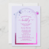 Invitation Fête des mariées céleste rose de la lavande mystiq (Devant)