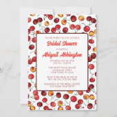 Invitation Fête des mariées cerises (Devant)