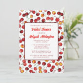 Invitation Fête des mariées cerises (Debout devant)