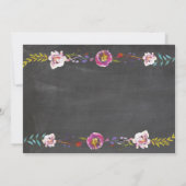 Invitation Fête des mariées Chalk Coral Itinéraire Bacheloret (Dos)