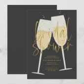 Invitation Fête des mariées Champagne (Devant / Derrière)
