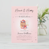 Invitation Fête des mariées Champagne Brunch & Bubbly Pancake (Debout devant)