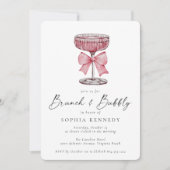 Invitation Fête des mariées Champagne Brunch & Bubbly Waterco (Devant)