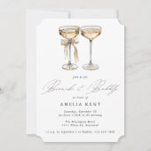 Invitation Fête des mariées Champagne Brunch & Bubbly Waterco (Devant)