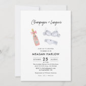 Invitation Fête des mariées Champagne et Lingerie (Devant)
