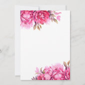 Invitation Fête des mariées Champagne Magenta Bride Bubbly (Dos)