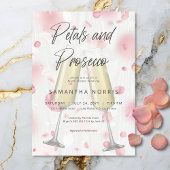Invitation Fête des mariées Champagne moderne Petals & Prosec