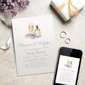 Invitation Fête des mariées Champagne Parfum Prosecco