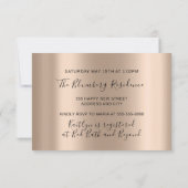 Invitation Fête des mariées Champaigne en verre bulles Rose a (Dos)