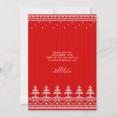 Invitation FÊTE DES MARIÉES | Chandail d'arbre de Noël Knit r (Dos)