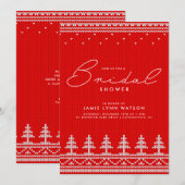 Invitation FÊTE DES MARIÉES | Chandail d'arbre de Noël Knit r (Devant / Derrière)