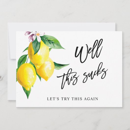 Invitation Fête des mariées Changer la date Lemons Green (Devant)