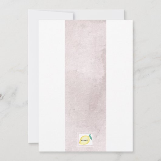 Invitation Fête des mariées chic (Dos)