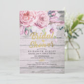 Invitation Fête des mariées Chic Aquarelle Boho Plumes floral (Debout devant)