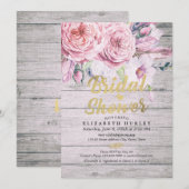 Invitation Fête des mariées Chic Aquarelle Boho Plumes floral (Devant / Derrière)