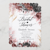 Invitation Fête des mariées Chic Autumn Watercolor (Devant / Derrière)