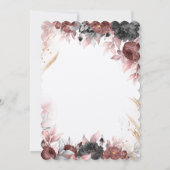 Invitation Fête des mariées Chic Autumn Watercolor (Dos)