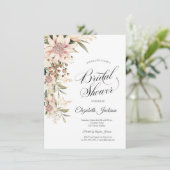 Invitation Fête des mariées Chic Boho Aquarelle (Debout devant)