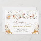 Invitation Fête des mariées chic Boho Botanical Garden Flower (Devant)