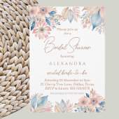 Invitation Fête des mariées Chic Boho Rose Floral