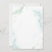 Invitation Fête des mariées chic/Brunch Bleu et vert verdure (Dos)