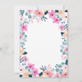 Invitation Fête des mariées Chic Garden Rose Flowers (Dos)