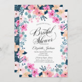 Invitation Fête des mariées Chic Garden Rose Flowers (Devant / Derrière)