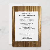 Invitation Fête des mariées Chic Gold Tinsel Stripes (Devant)