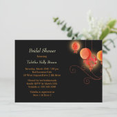 Invitation Fête des mariées Chic Lanterns De Style Asiatique (Debout devant)