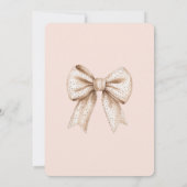 Invitation Fête des mariées Chic Peach Cream Bow (Dos)