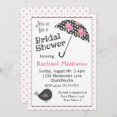 Invitation Fête des mariées chic Shabby (Devant / Derrière)