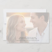 Invitation Fête des mariées chic Typographie Mariage Turquois (Dos)