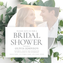 Fête des mariées chic Typographie photo gris blanc