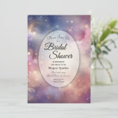 Invitation Fête des mariées ciel étoilé chatoyant (Debout devant)