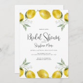 Invitation Fête des mariées citron (Devant / Derrière)