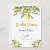 Invitation Fête des mariées citron (Devant)