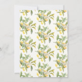 Invitation Fête des mariées citron (Dos)